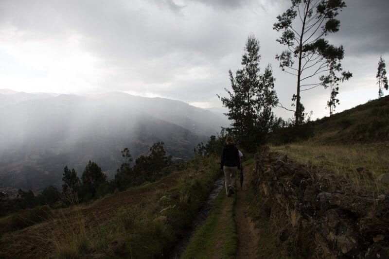 Trek, montagne, Andes, Huaraz, Pérou