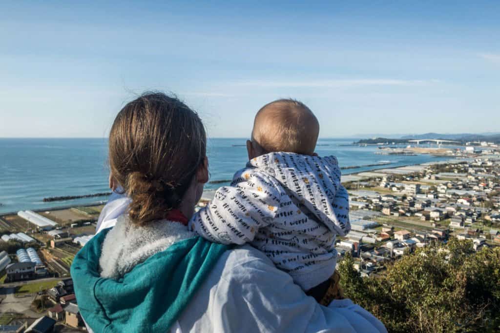 Shikoku, pèlerinage, pèlerin, famille, bébé, Japon, voyage, temple, 32, temple 32, vue, mer, océan, maman, Amandine, voyageuse