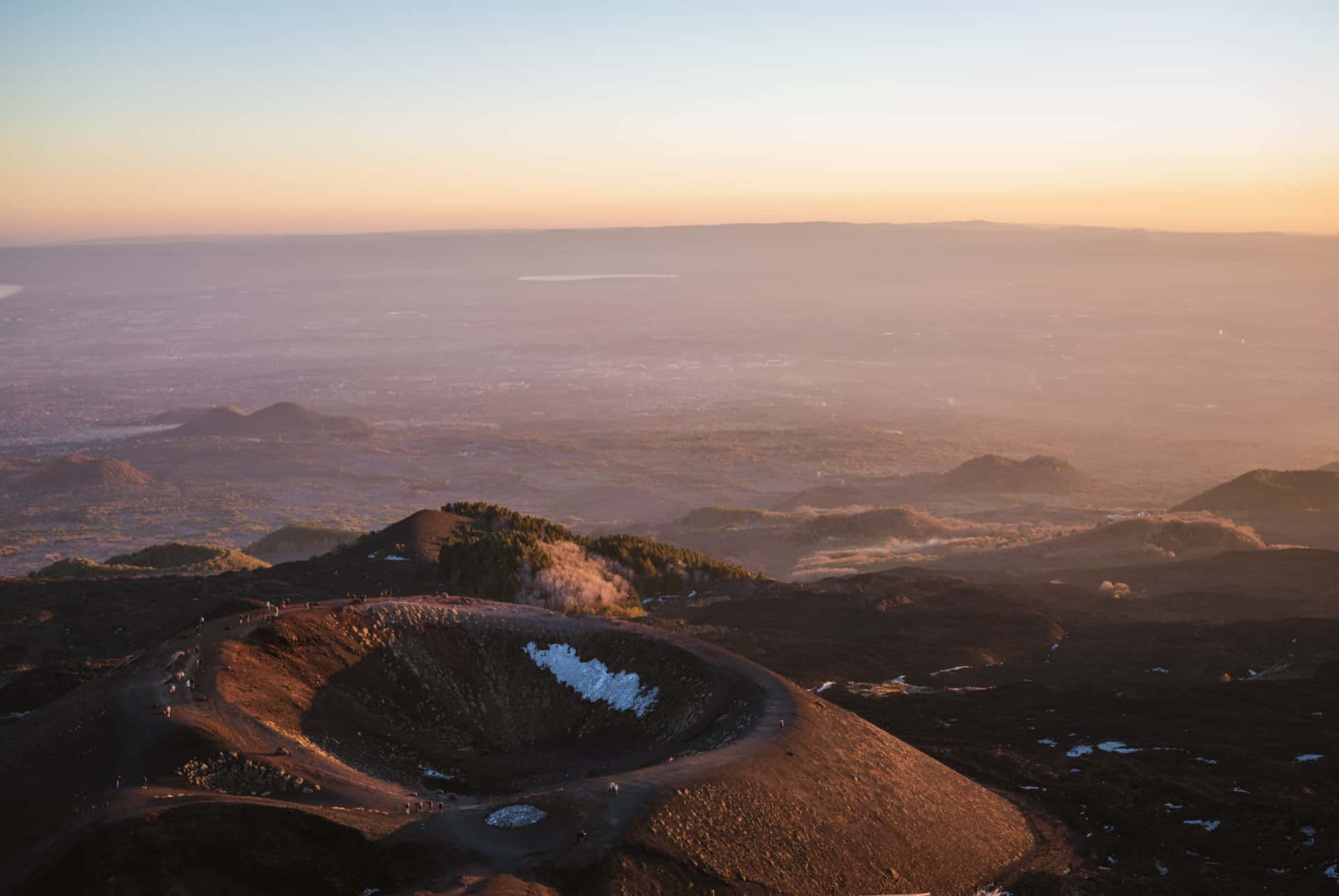 visiter etna coucher de soleil