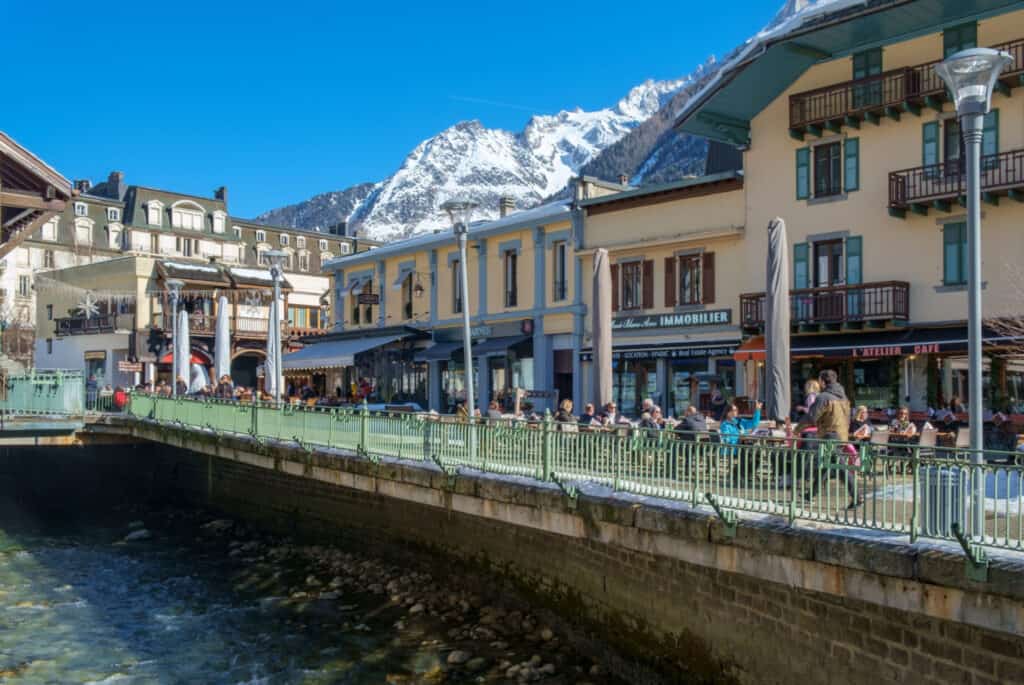 chamonix france en fevrier