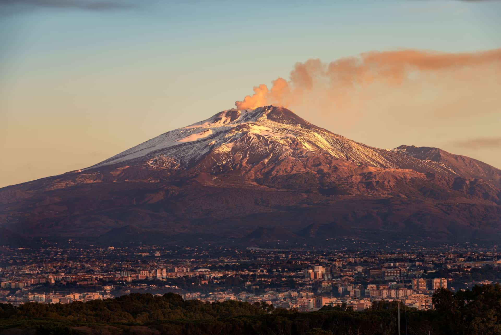 etna italie fumee