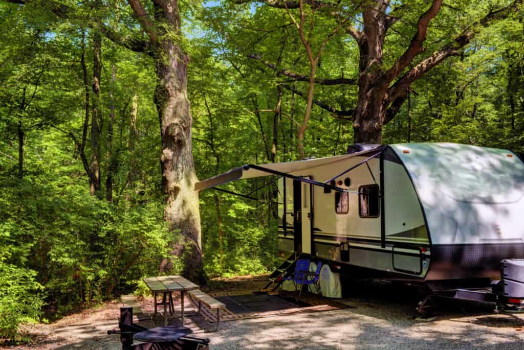 faire du camping en foret