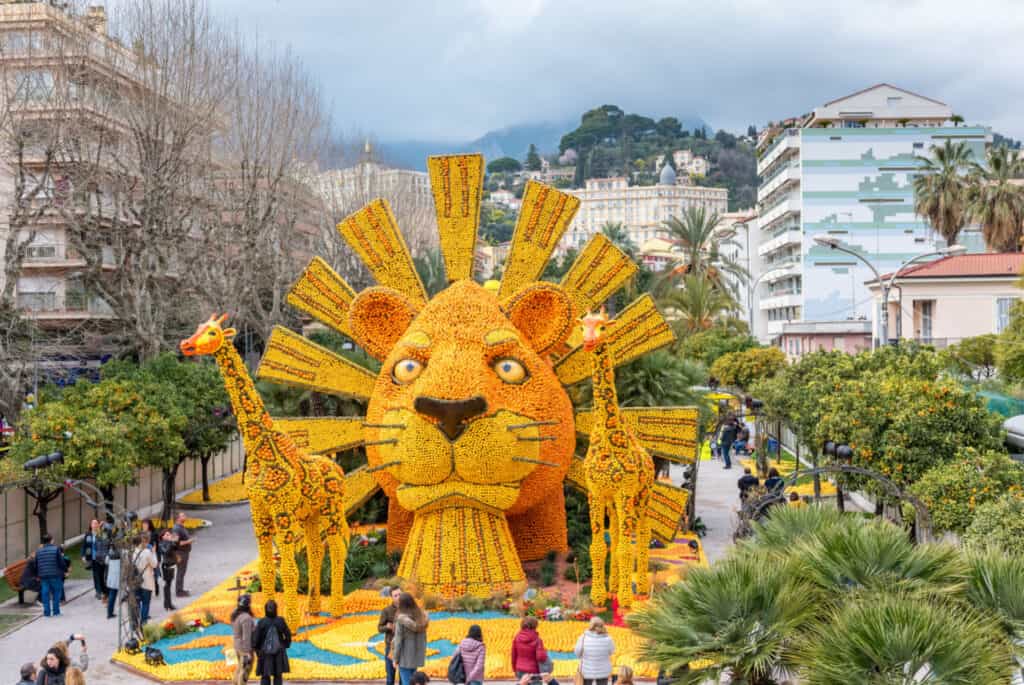 menton france en fevrier