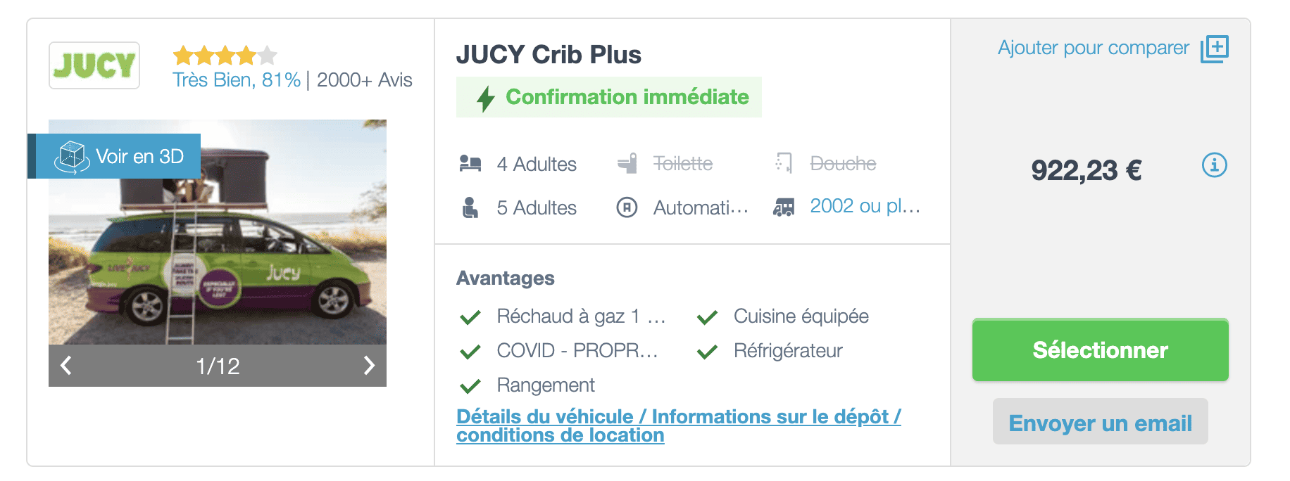 jucy crib van australie