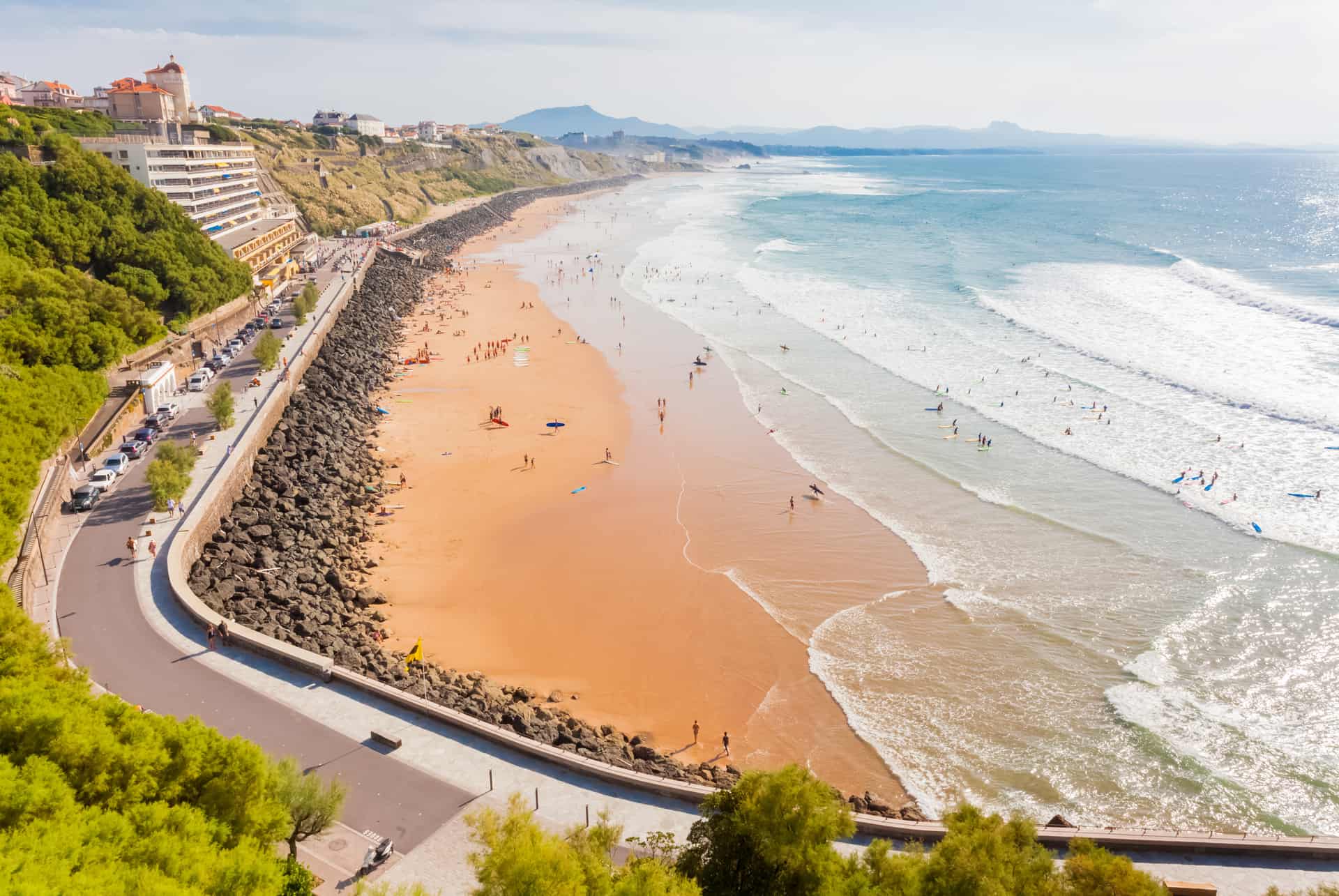 plage de la côte des basques biarritz