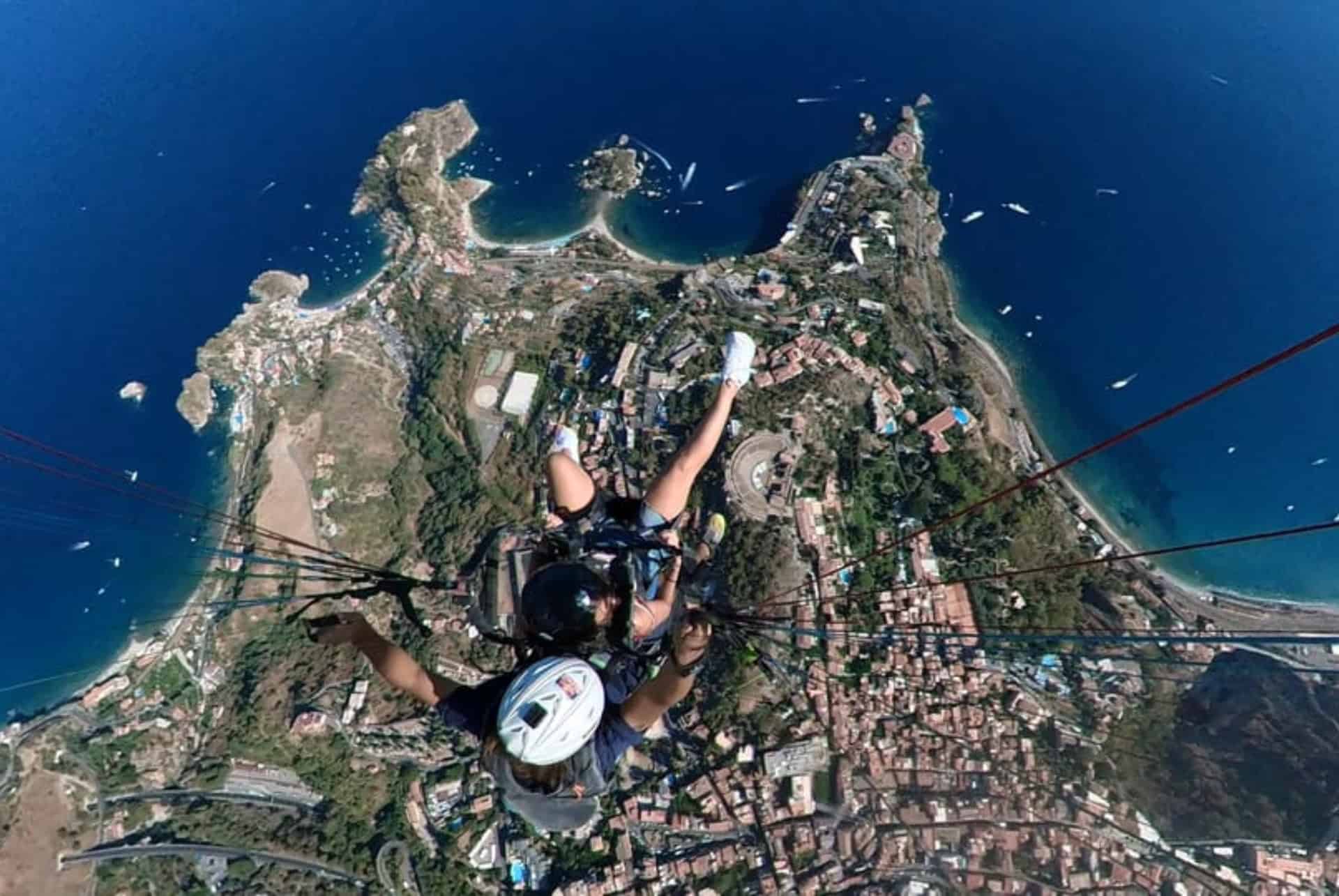 parapente à taormine