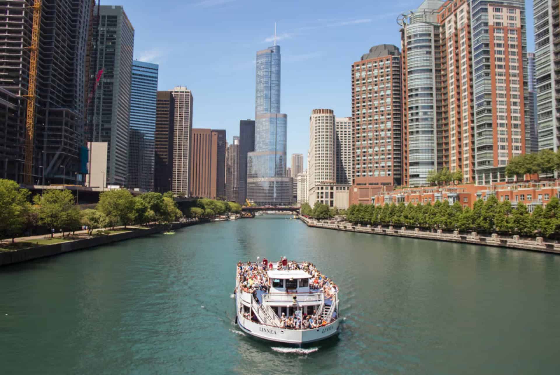 croisiere architecturale sur la chicago river