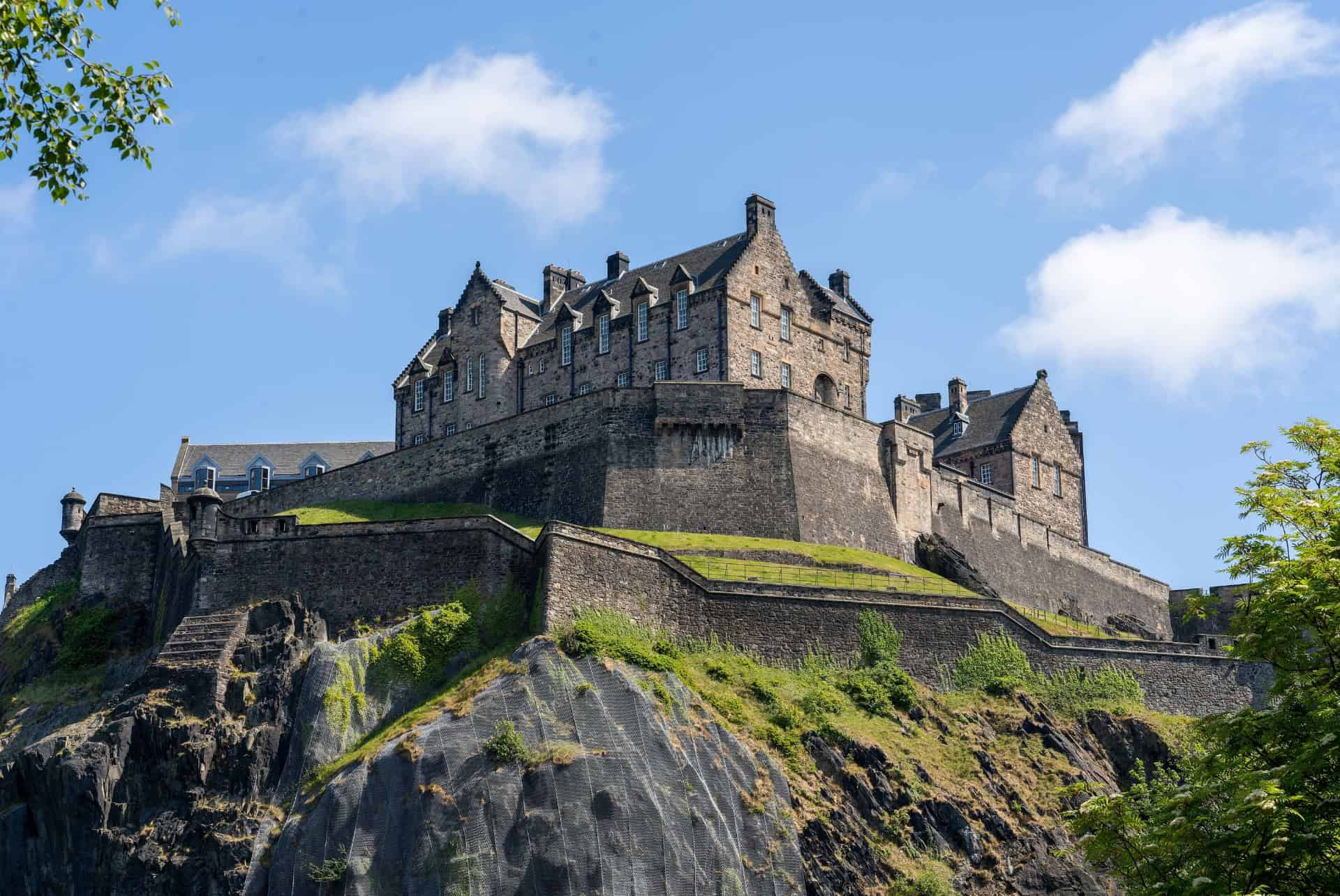 vue sur le chateau edimbourg en septembre