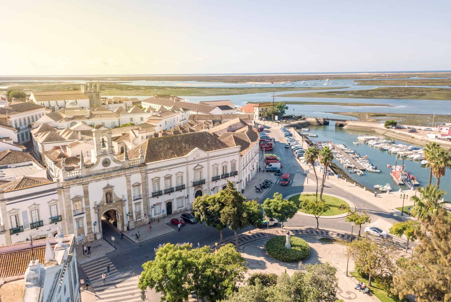 quand partir a faro vue aerienne de la ville