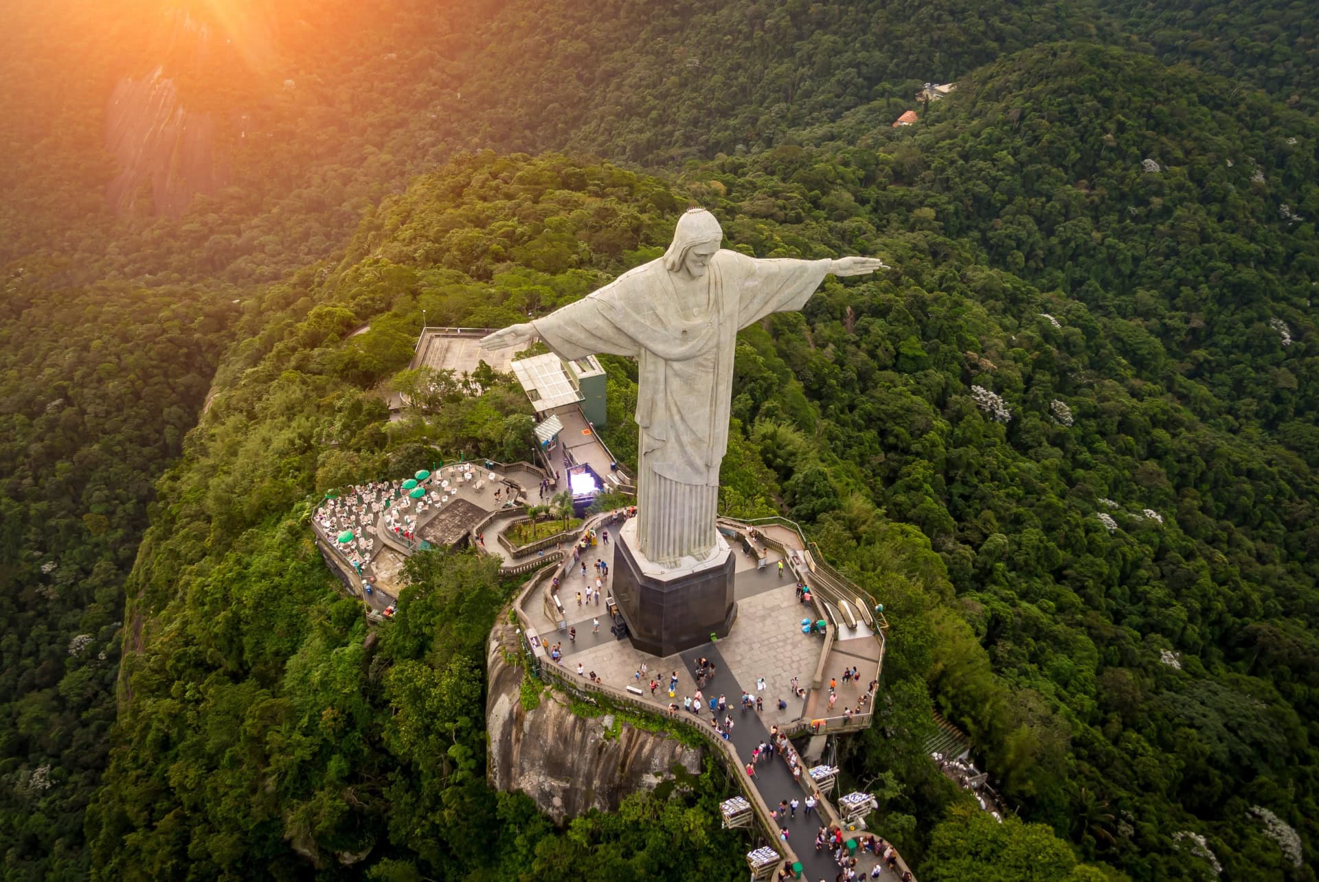 vue aerienne christ redempteur