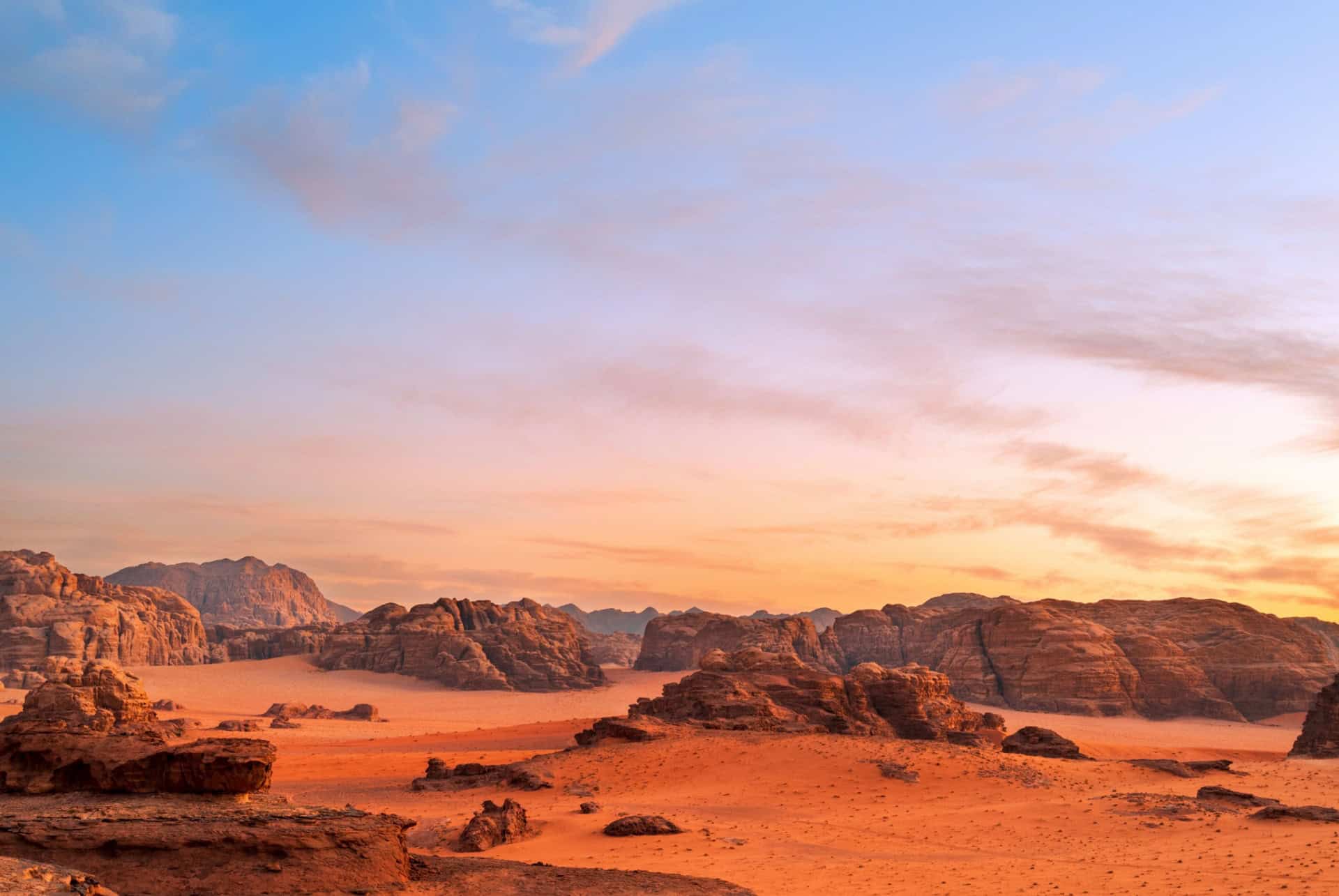 wadi rum coucher de soleil