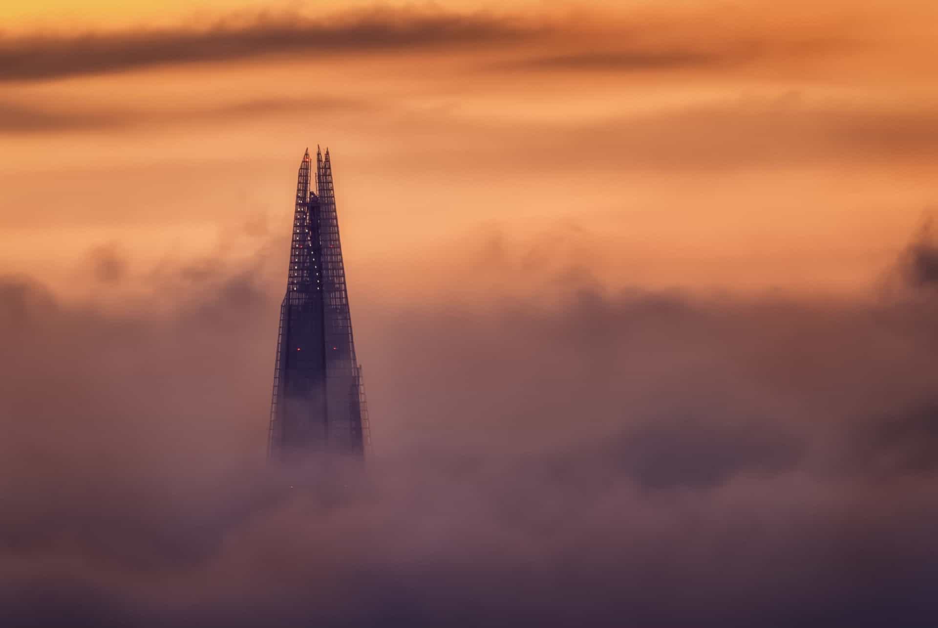 the shard a londres nuage